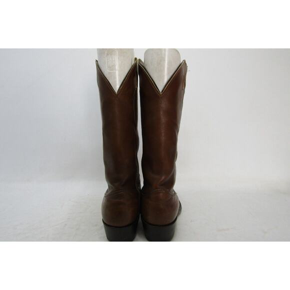 JUSTIN Mens Size 7 D Brown Leather Buckaroo Western Cowboy Roper Boots main image 5